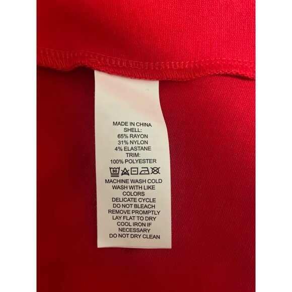 Kate Spade Red Sleeveless Fit & Flare Dress With Deep V-Neckline Sz 8 Elegance C - Picture 5 of 6